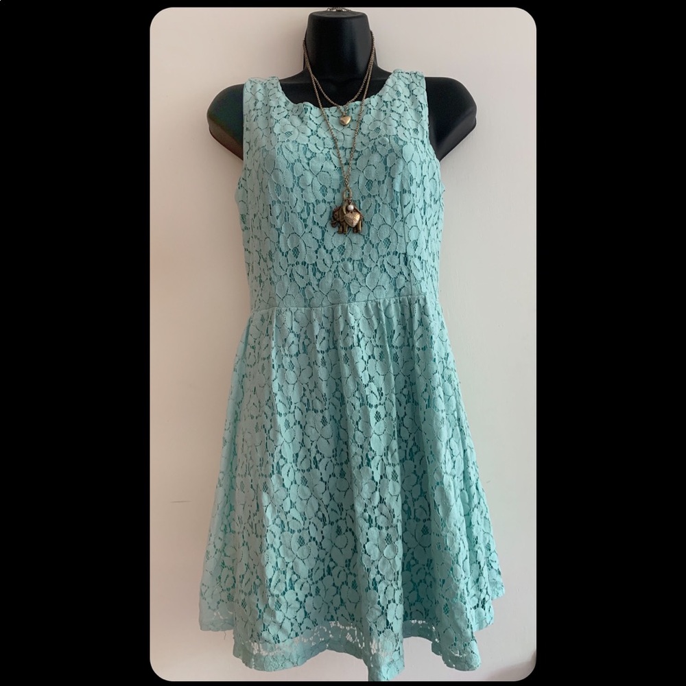 Teal/Mint Lace Dress